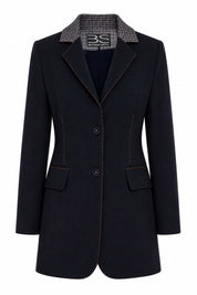 Blazer Largo Cuadros PP Navy