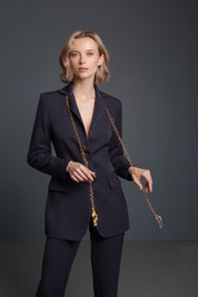 BLAZER LARGO MARINERO AZUL