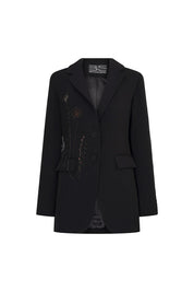 BLAZER MAXI JARDÍN NEGRO