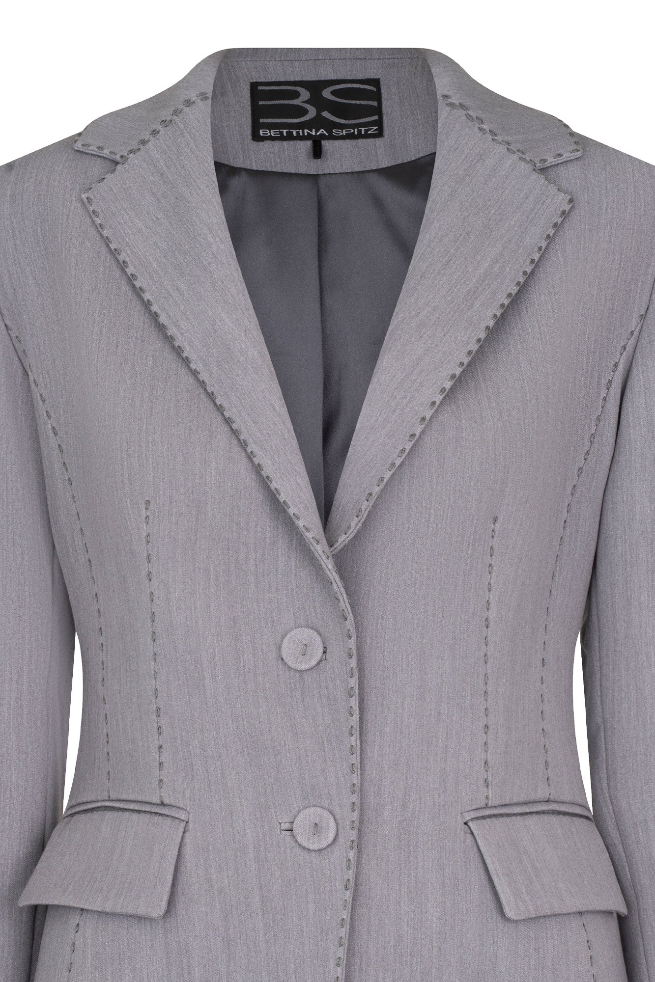 BLAZER MAXI PESPUNTE GRIS