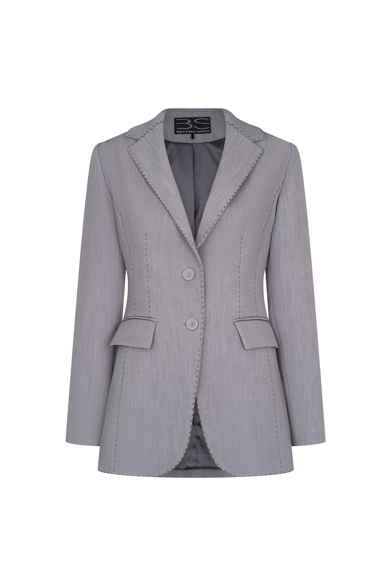 BLAZER MAXI PESPUNTE GRIS