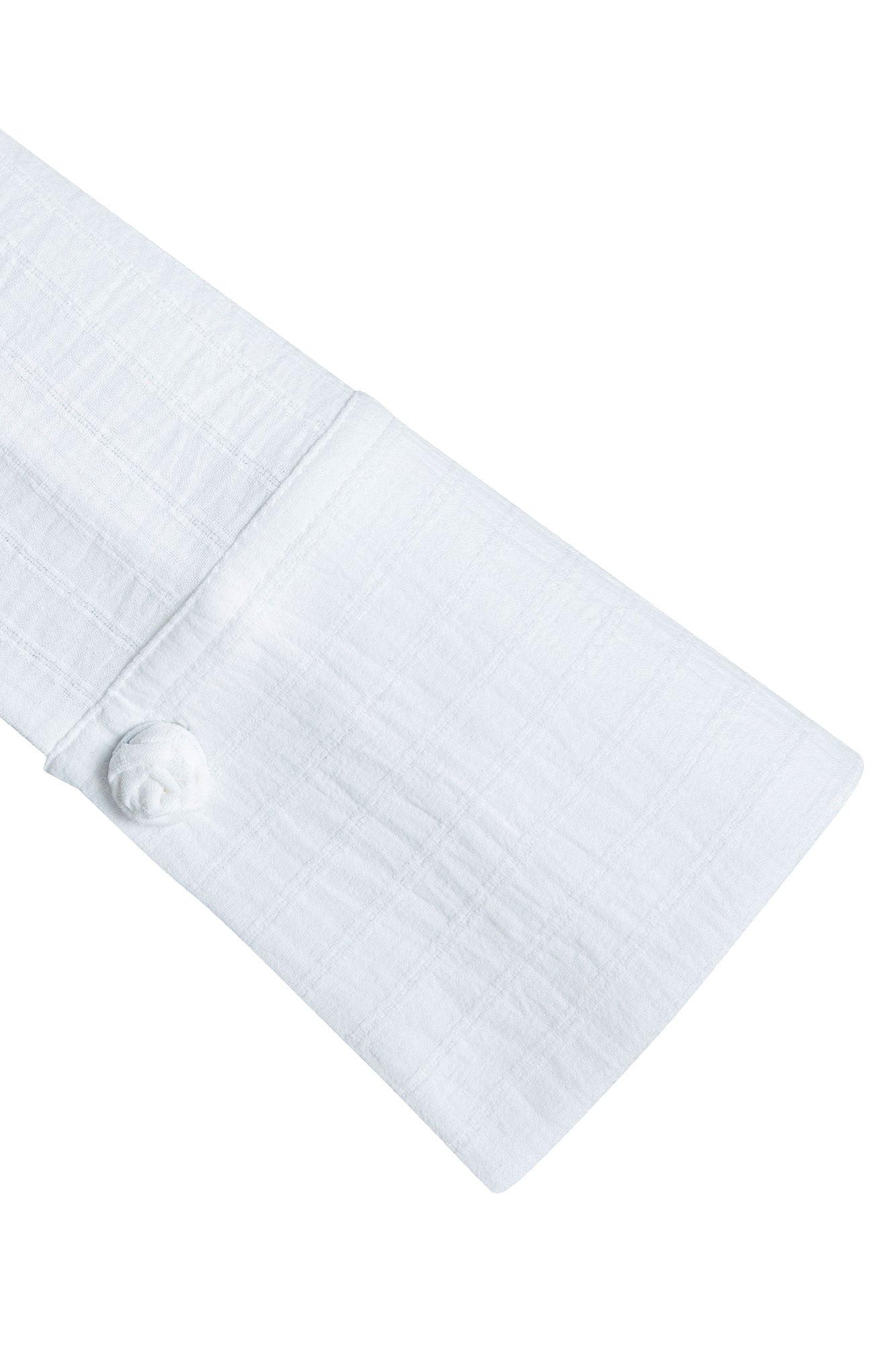 Blusa Alforzas Mancorna Rosas Ivory