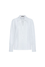 Blusa Alforzas Mancorna Rosas Ivory