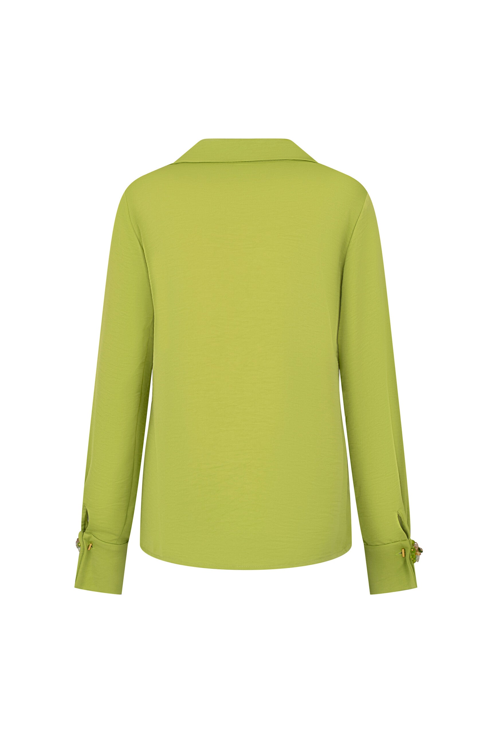 BLUSA BOTONCITOS MANCORNA VERDE BICHE