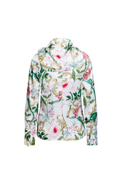 BLUSA CUELLO PAÑUELO EST ROSAS IVORY