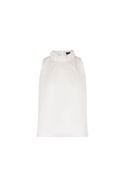 BLUSA HALTER CUELLO FLORES BLANCO