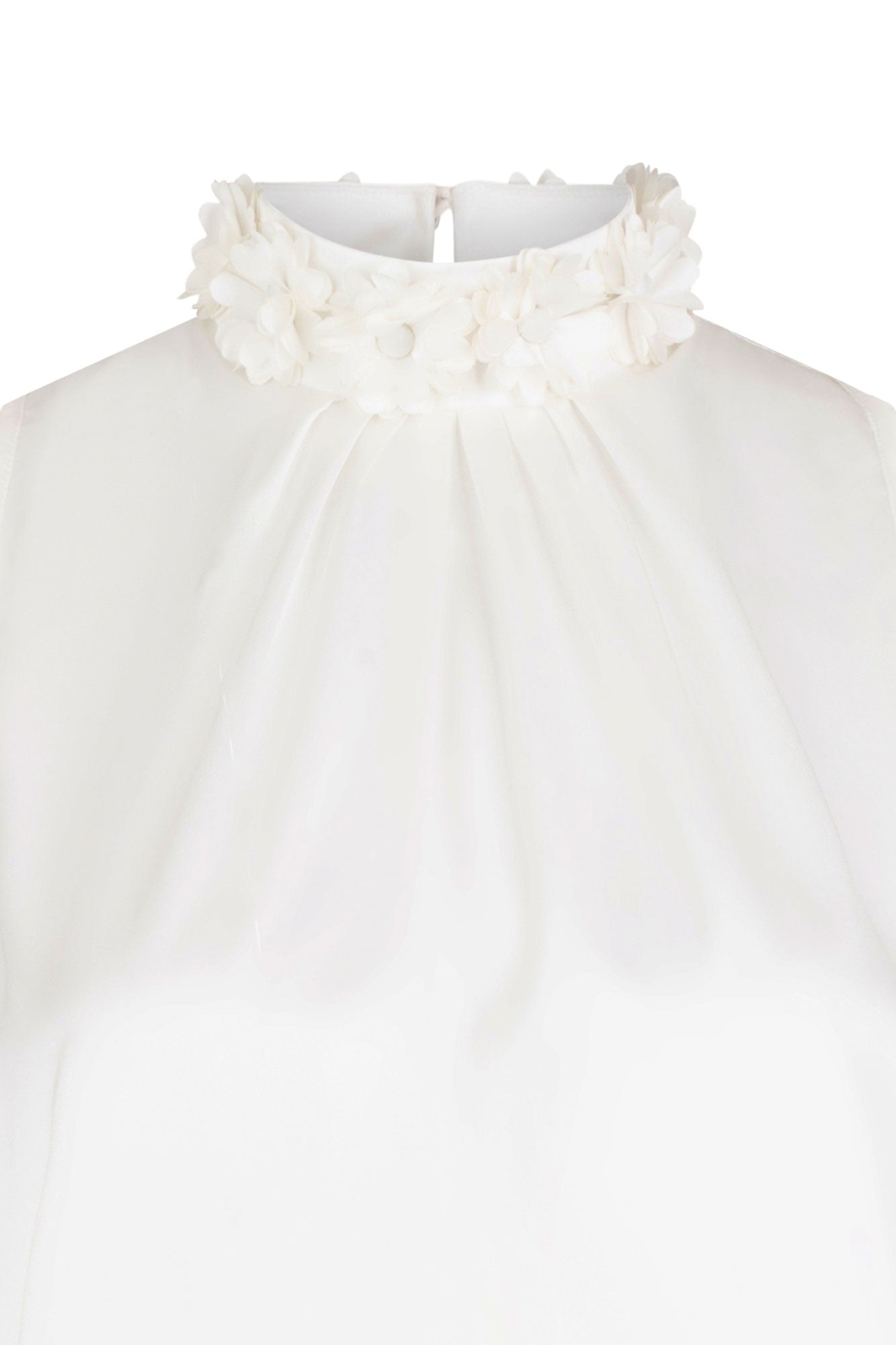 BLUSA HALTER CUELLO FLORES IVORY