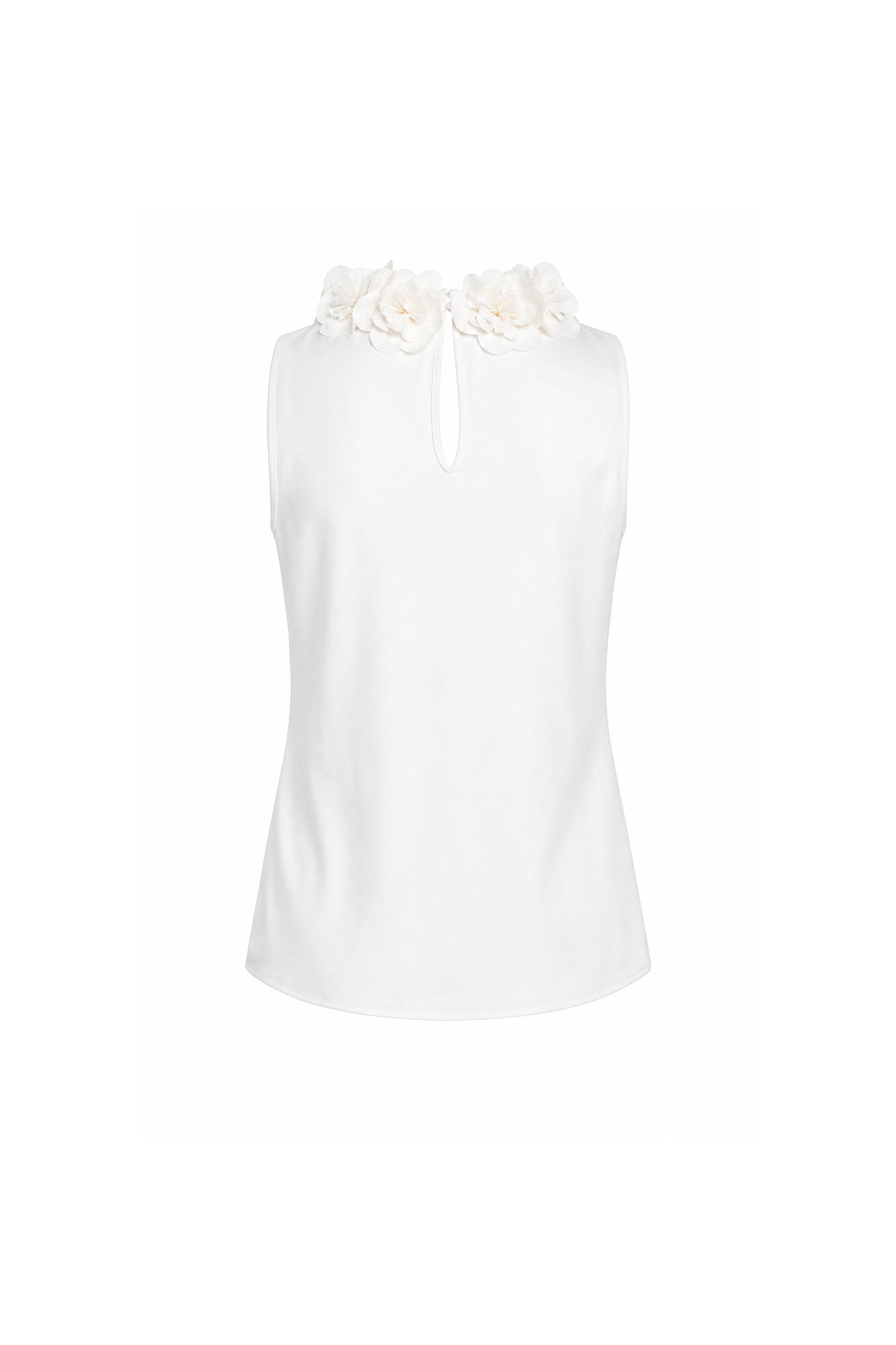 Blusa Halter Flor Calada Ivory