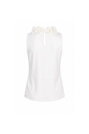 Blusa Halter Flor Calada Ivory