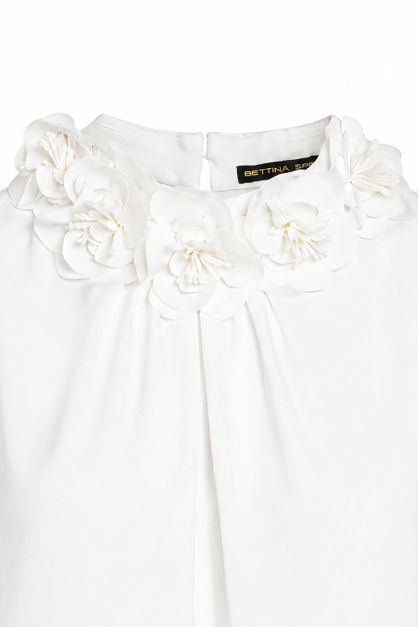 Blusa Halter Flor Calada Ivory
