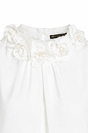 Blusa Halter Flor Calada Ivory