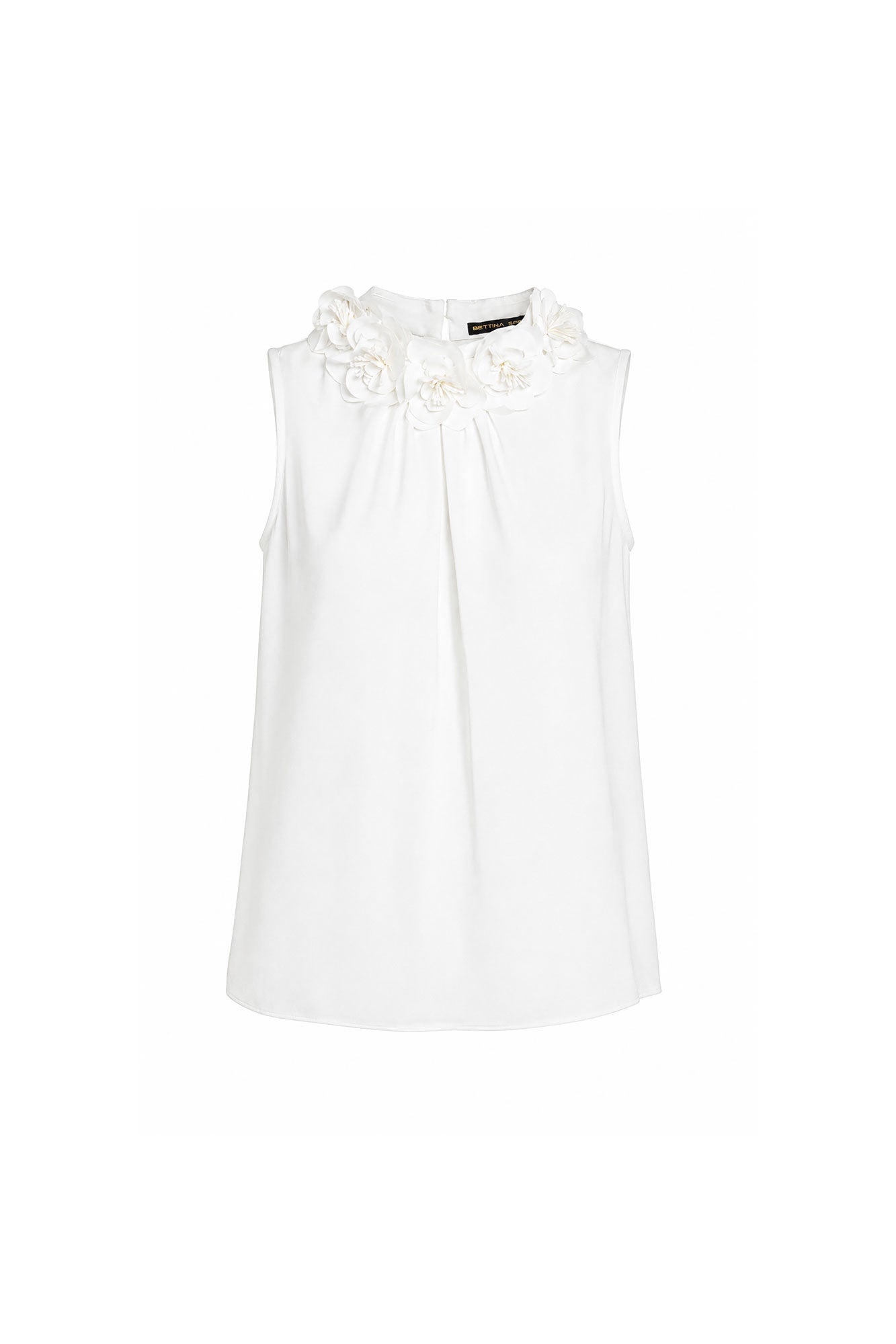 Blusa Halter Flor Calada Ivory