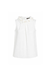 Blusa Halter Flor Calada Ivory