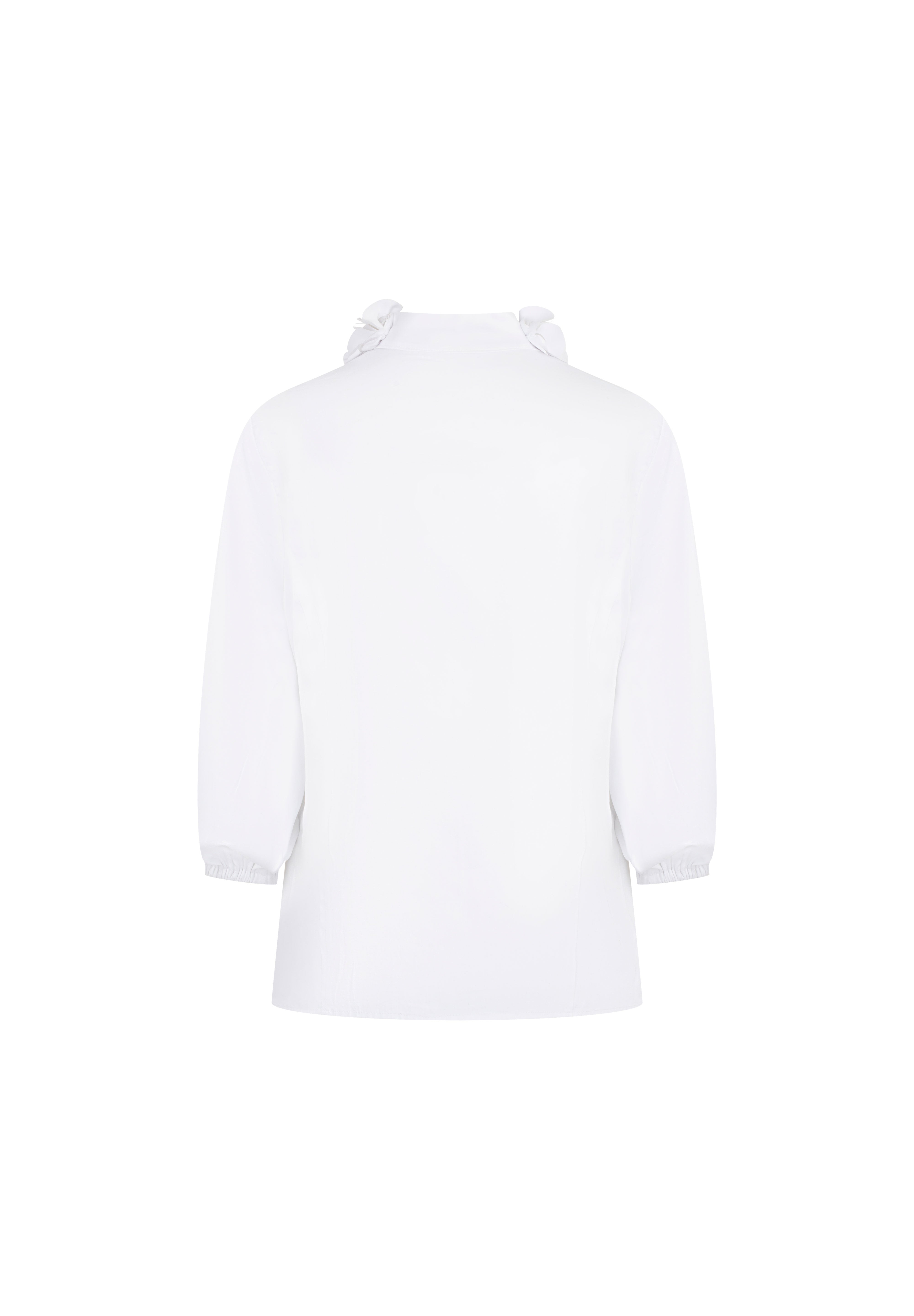 BLUSA NERU CUELLO FLORES BLANCO