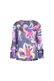 BLUSA OJAL FLOR MANCORNA AZUL