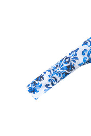 Detalle mancorna blusa azul arabesco - Bettina Spitz