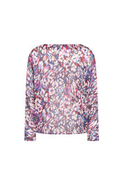 BLUSA OJAL RANGLAN EST TIGRE AZUL