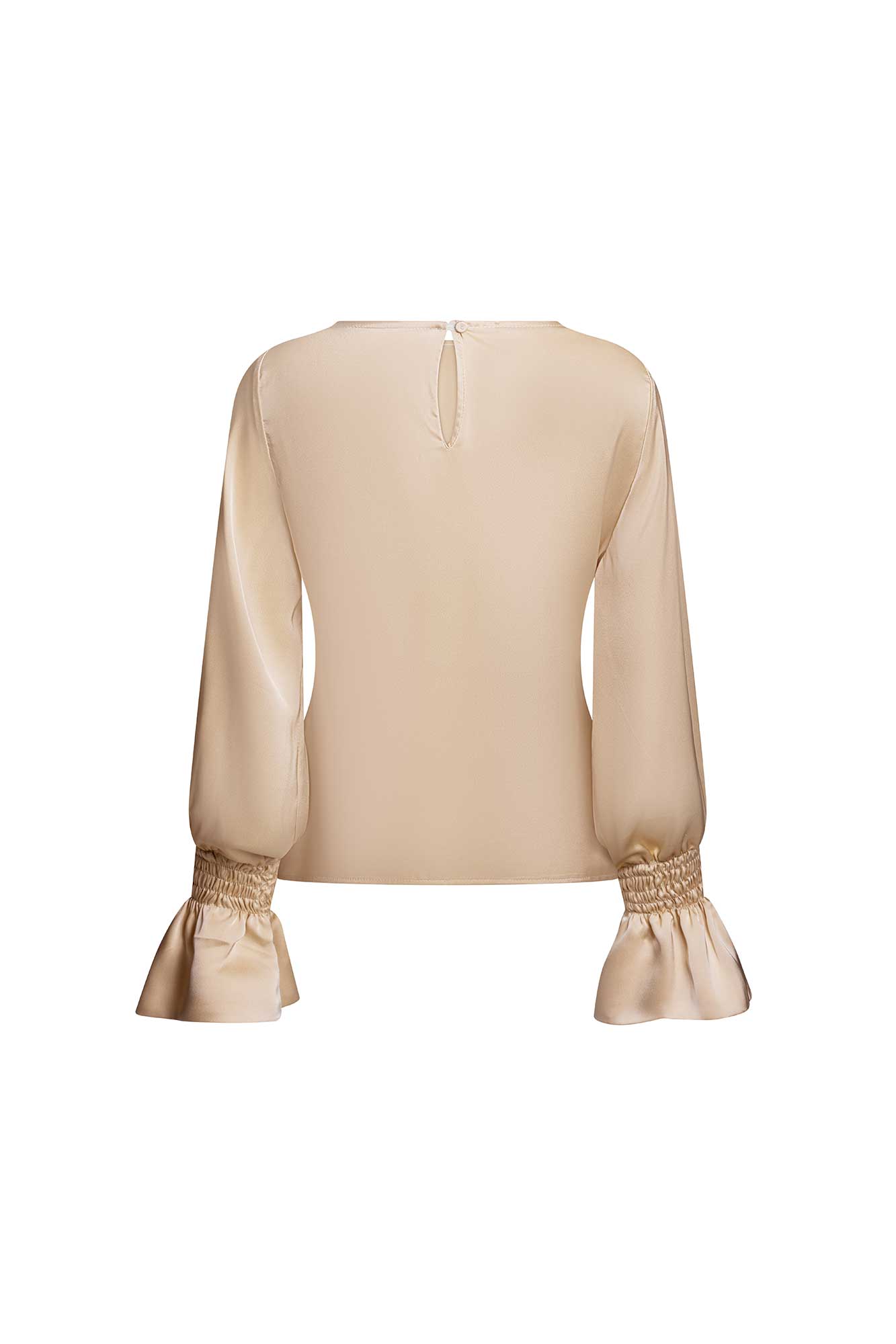 BLUSA SESGO PUÑOS CAUCHOS MAÍZ