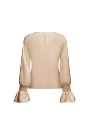 BLUSA SESGO PUÑOS CAUCHOS MAÍZ