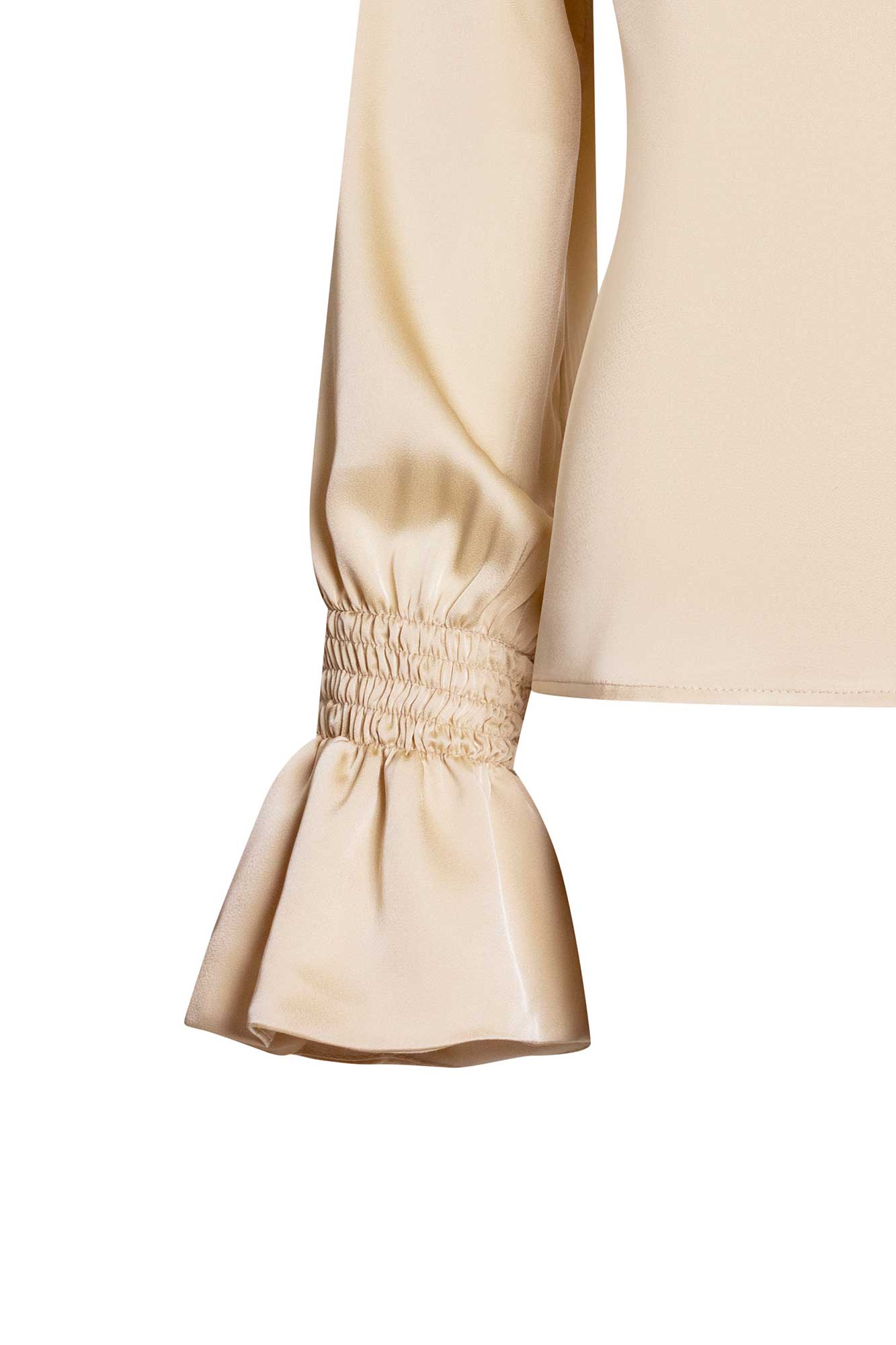 BLUSA SESGO PUÑOS CAUCHOS MAÍZ