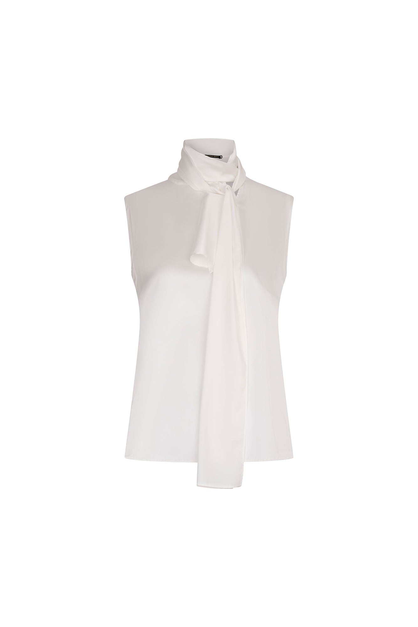 BLUSA SISA CUELLO LAZO BLANCO
