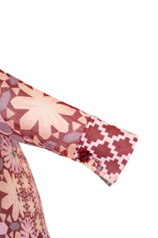 BLUSA V MANCORNA 70´S ROSADO
