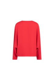 BLUSA V MANGA RANGLAN ROJO