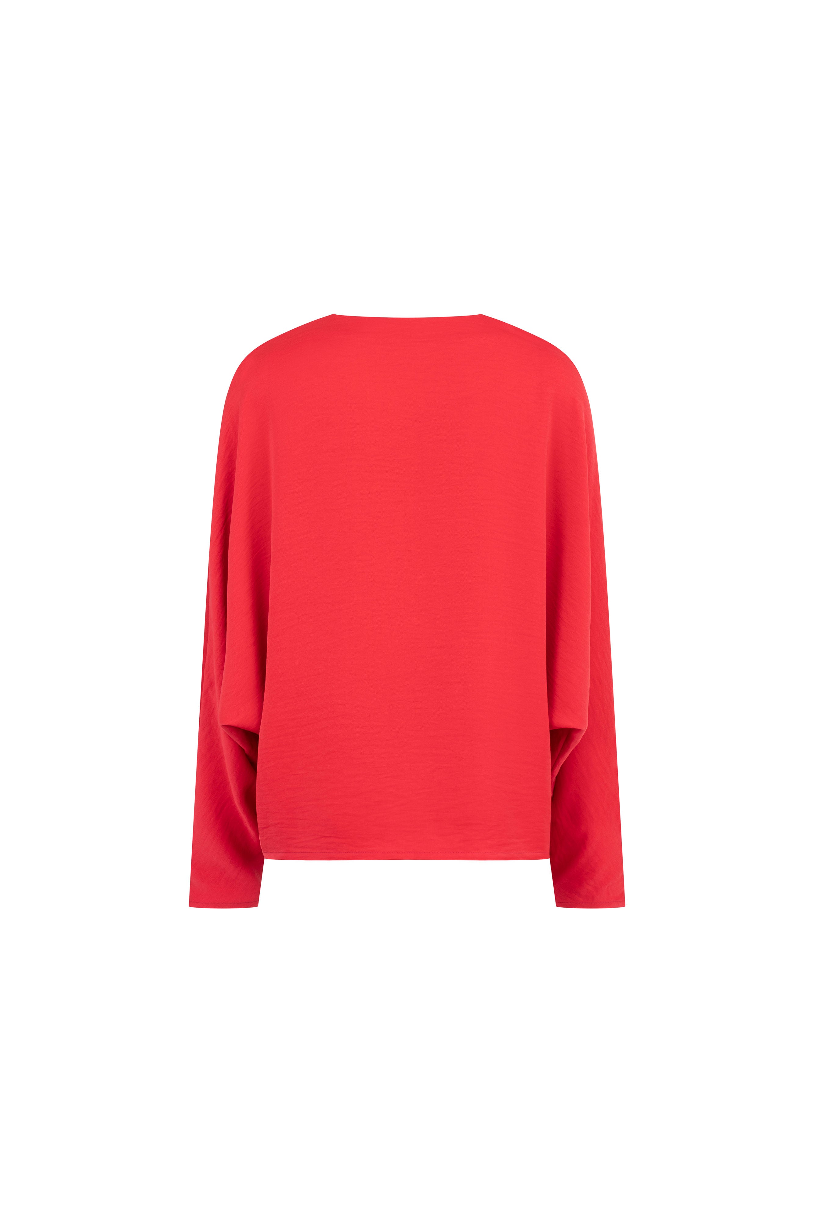 BLUSA V MANGA RANGLAN ROJO