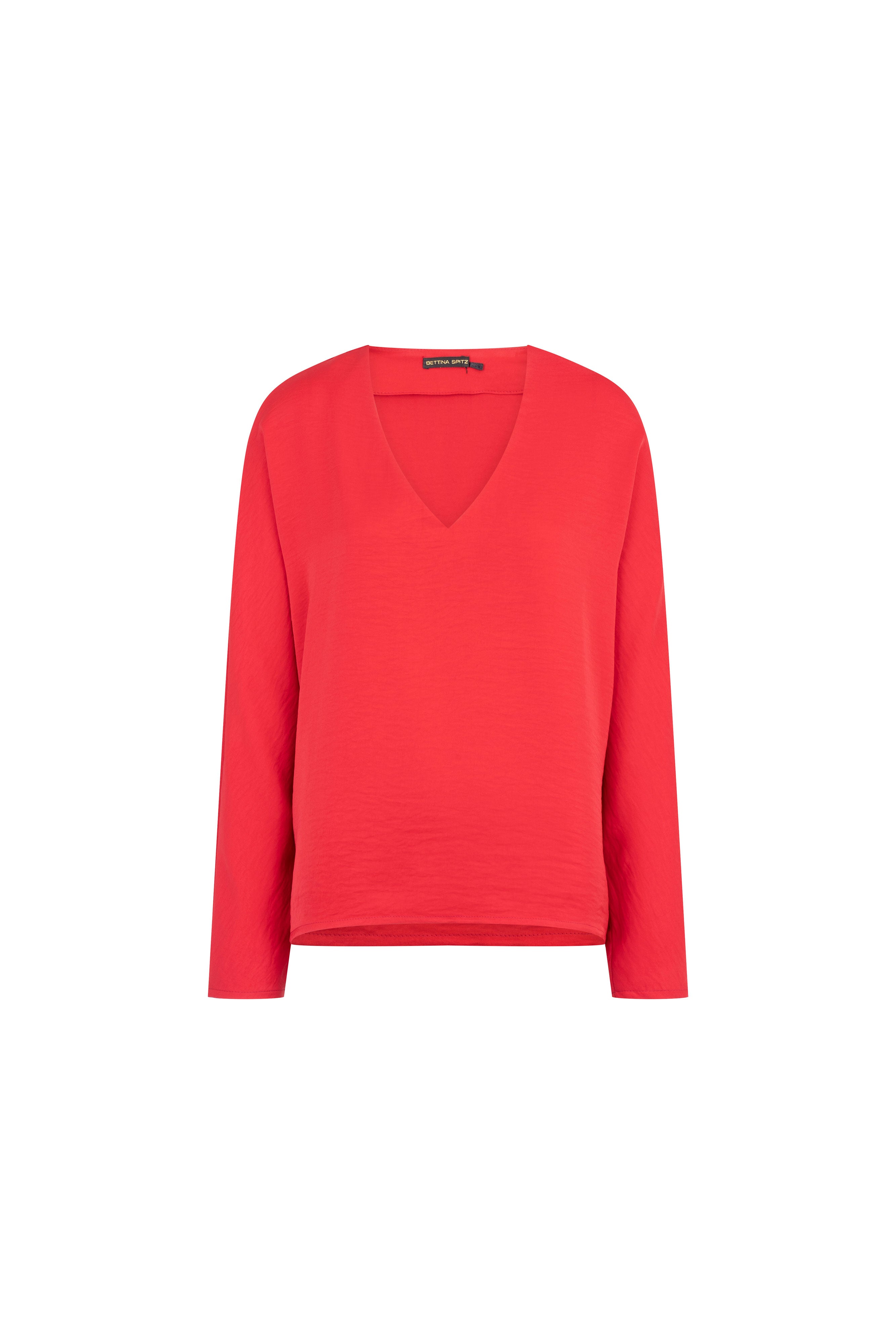 BLUSA V MANGA RANGLAN ROJO