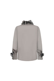 BLUSA VERONICA FLOR CALADA MANC. GRIS