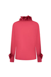 BLUSA VERONICA FLOR CALADA MANC. MALVA