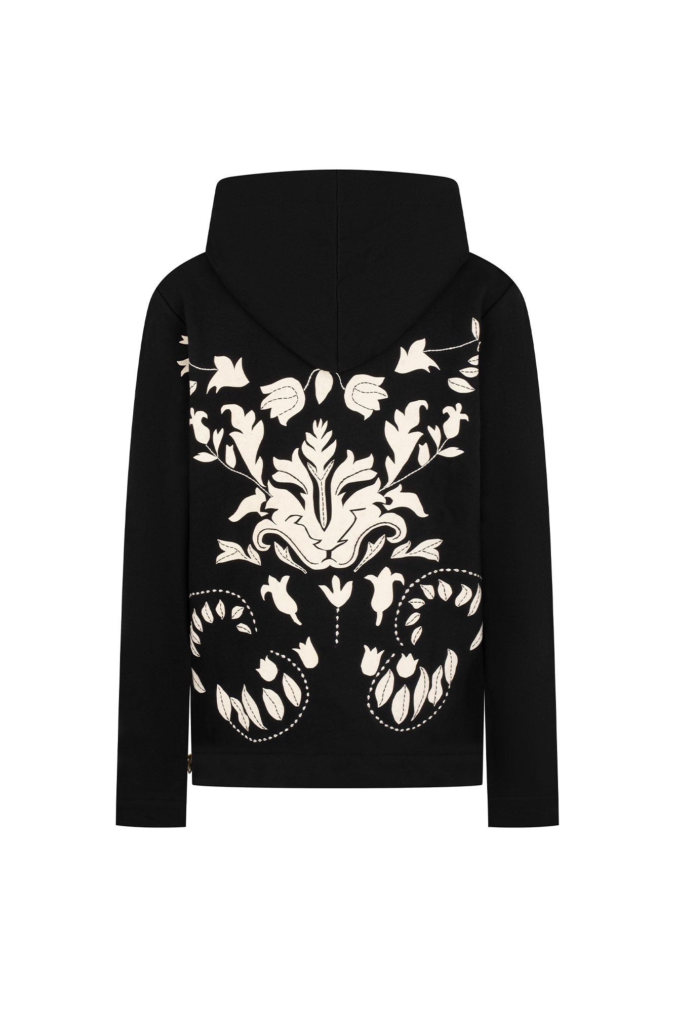 BUZO HOODIE ARABESCO NEGRO