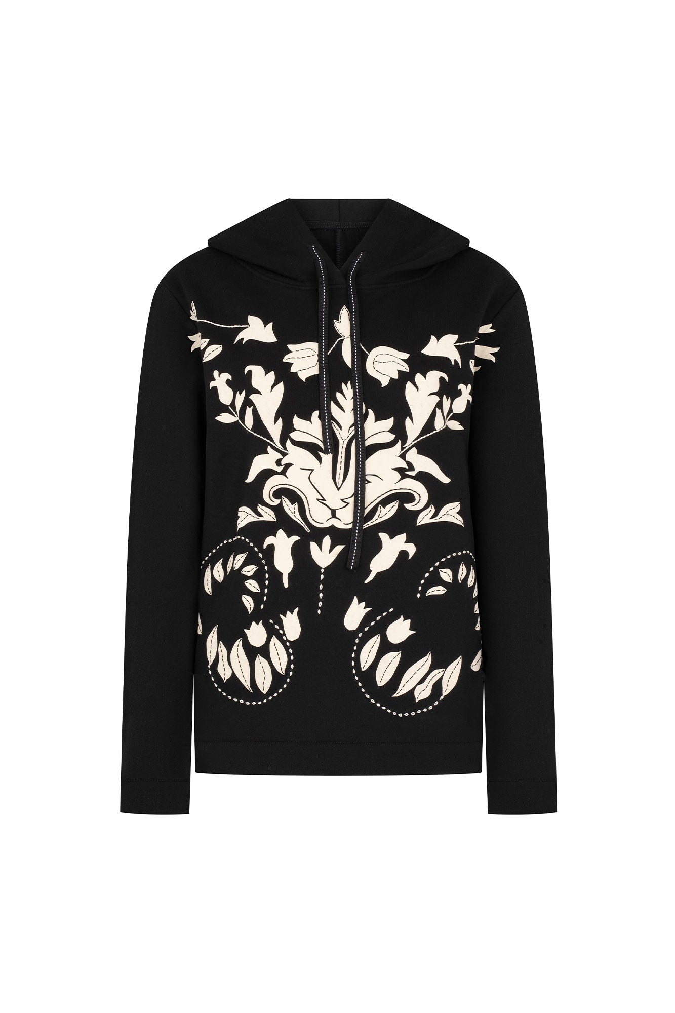 BUZO HOODIE ARABESCO NEGRO