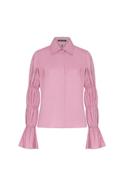 CAMISA MANGA ENCAUCHADA CHICLE