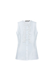 Camisa Sisa Ruches Blanco