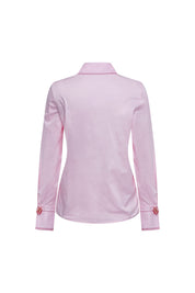 Camisa Sol Argolla Mancorna Rosa – vista trasera con detalle de mancornas