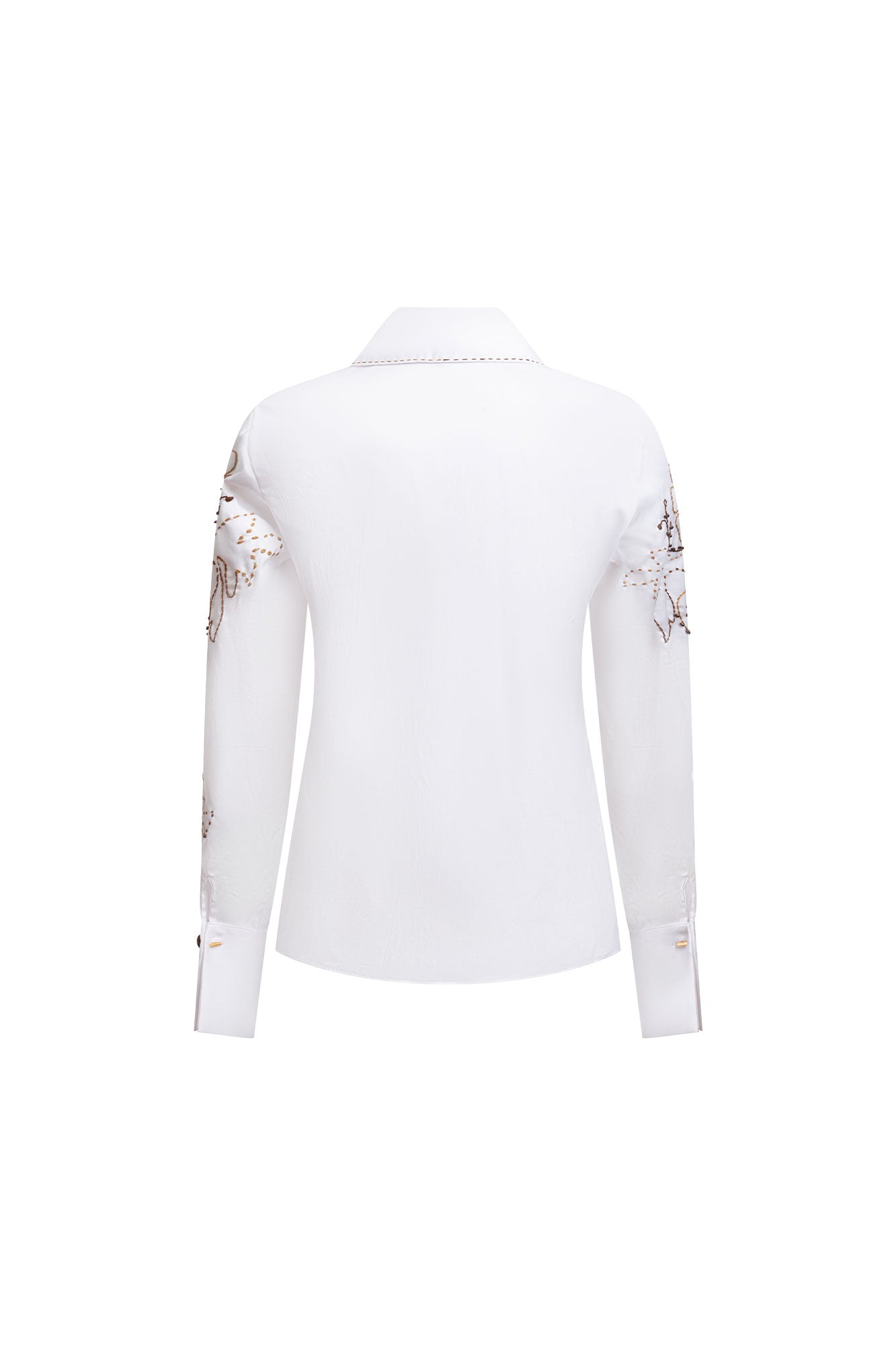 CAMISA SOL MANGA ARABESCO MANCORNA BLANCO