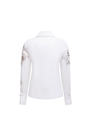 CAMISA SOL MANGA ARABESCO MANCORNA BLANCO