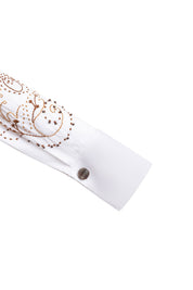 CAMISA SOL MANGA ARABESCO MANCORNA BLANCO