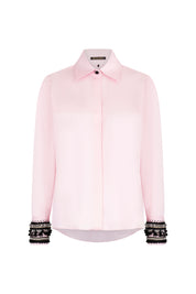 CAMISA SOL PUÑO BORLAS MANCORNA ROSADO