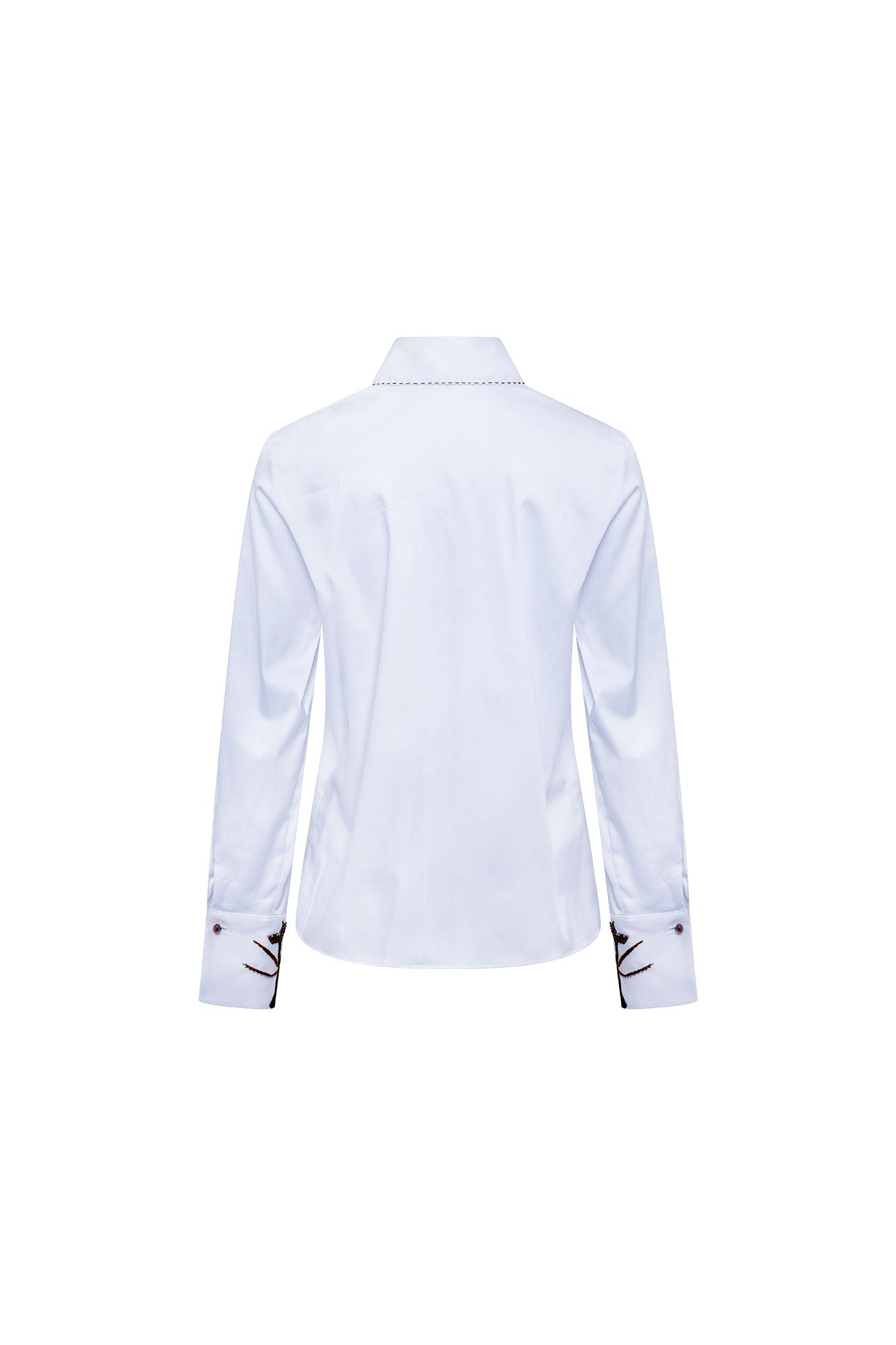 Camisa Sol Puños Azulejos Blanco