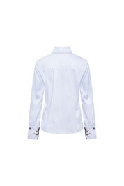 Camisa Sol Puños Azulejos Blanco