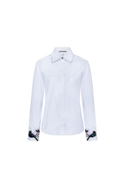 Camisa Sol Puños Azulejos Blanco