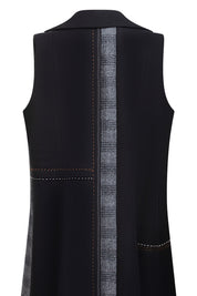 CHALECO RECTO TOMBOY NEGRO