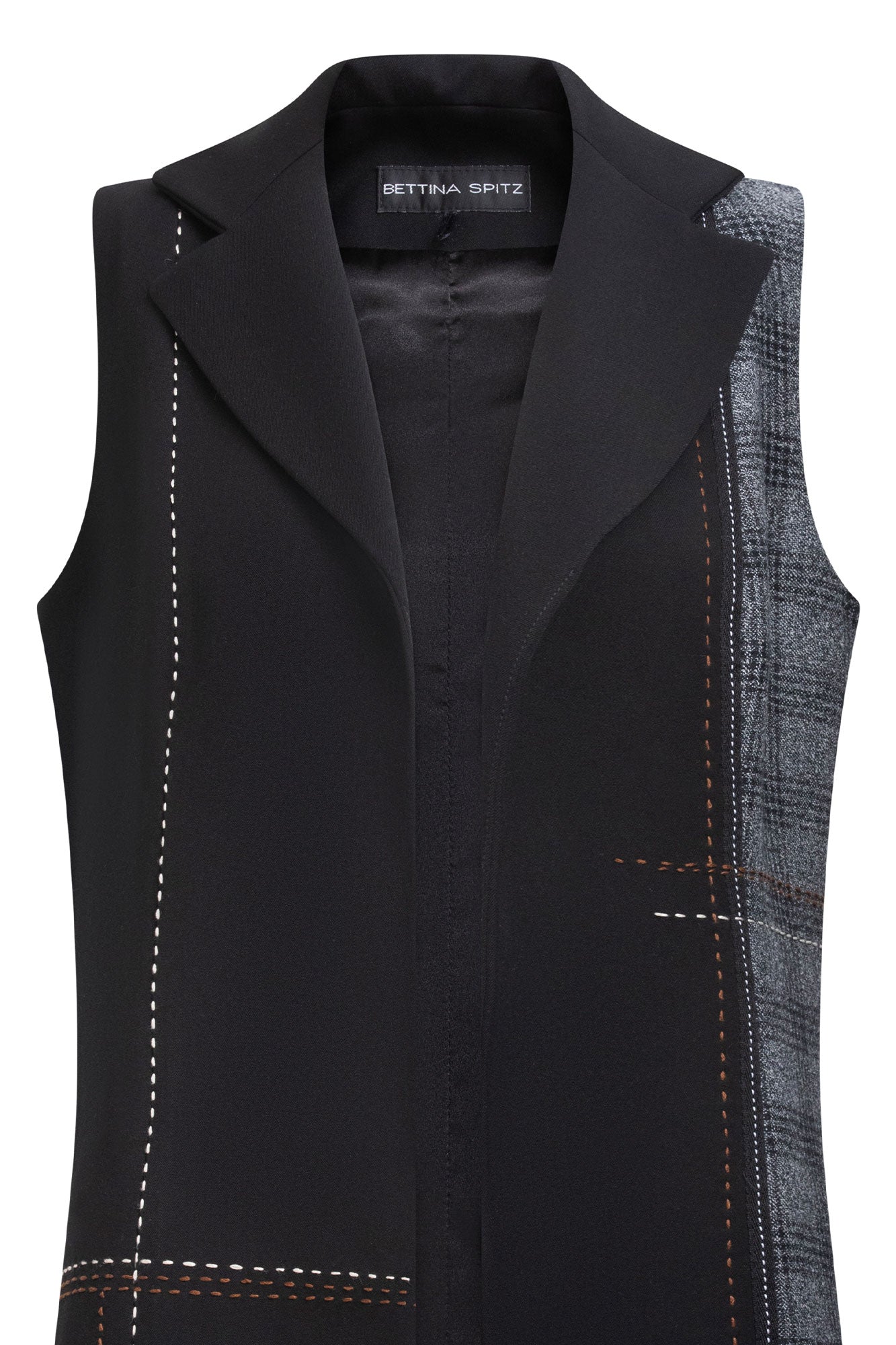 CHALECO RECTO TOMBOY NEGRO