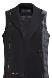 CHALECO RECTO TOMBOY NEGRO