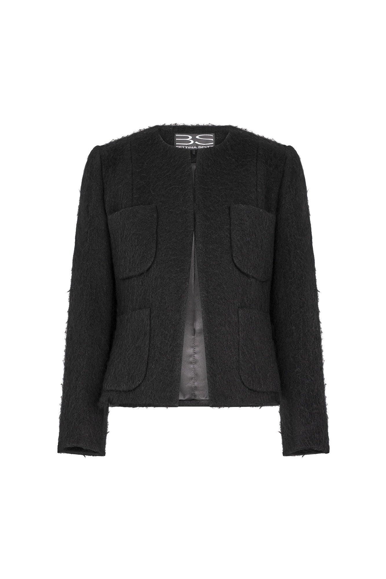 CHAQUETA 4 PARCHES NEGRO