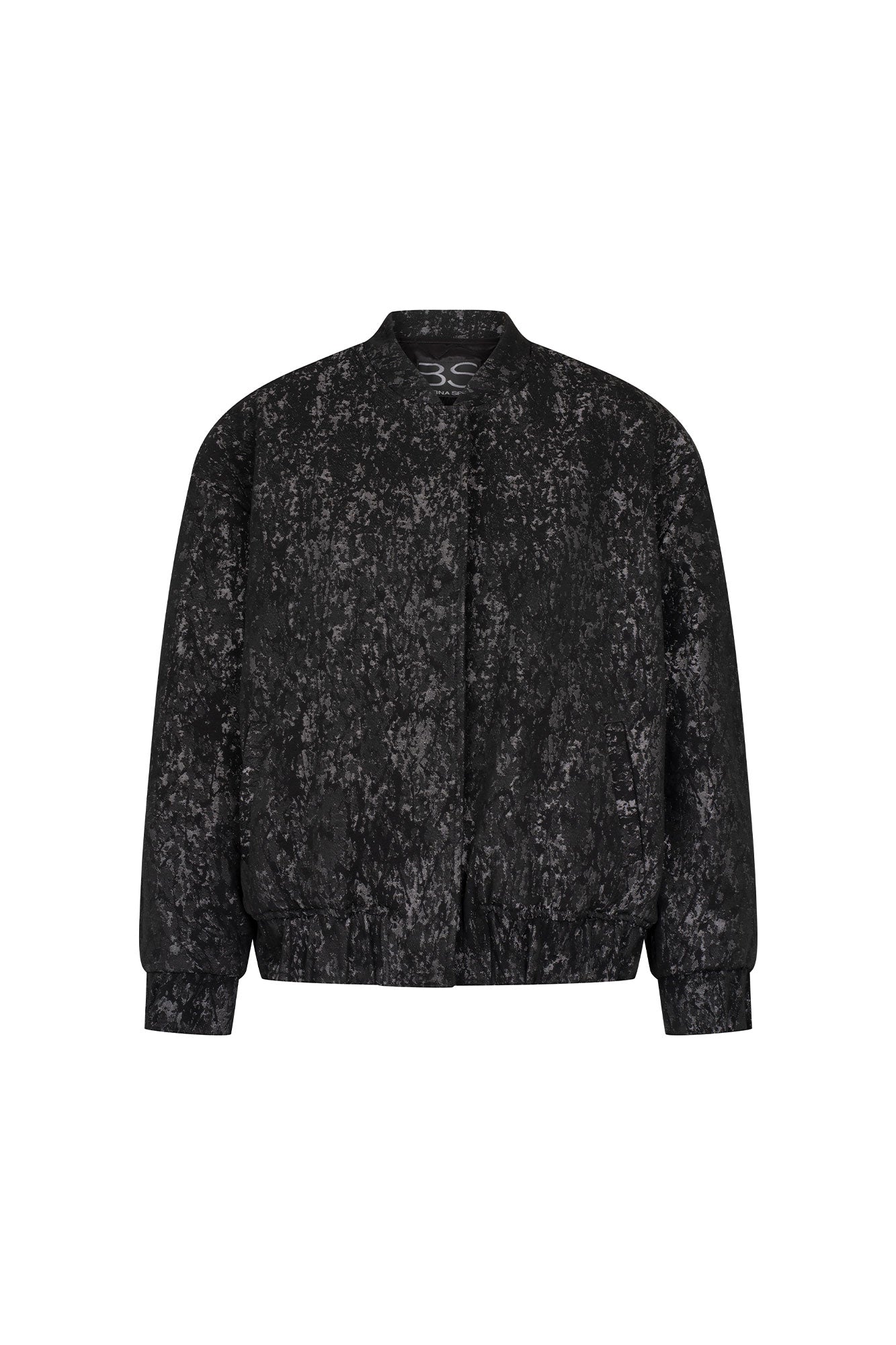 CHAQUETA BOMBER BROCHES NEGRO
