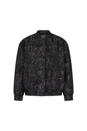 CHAQUETA BOMBER BROCHES NEGRO