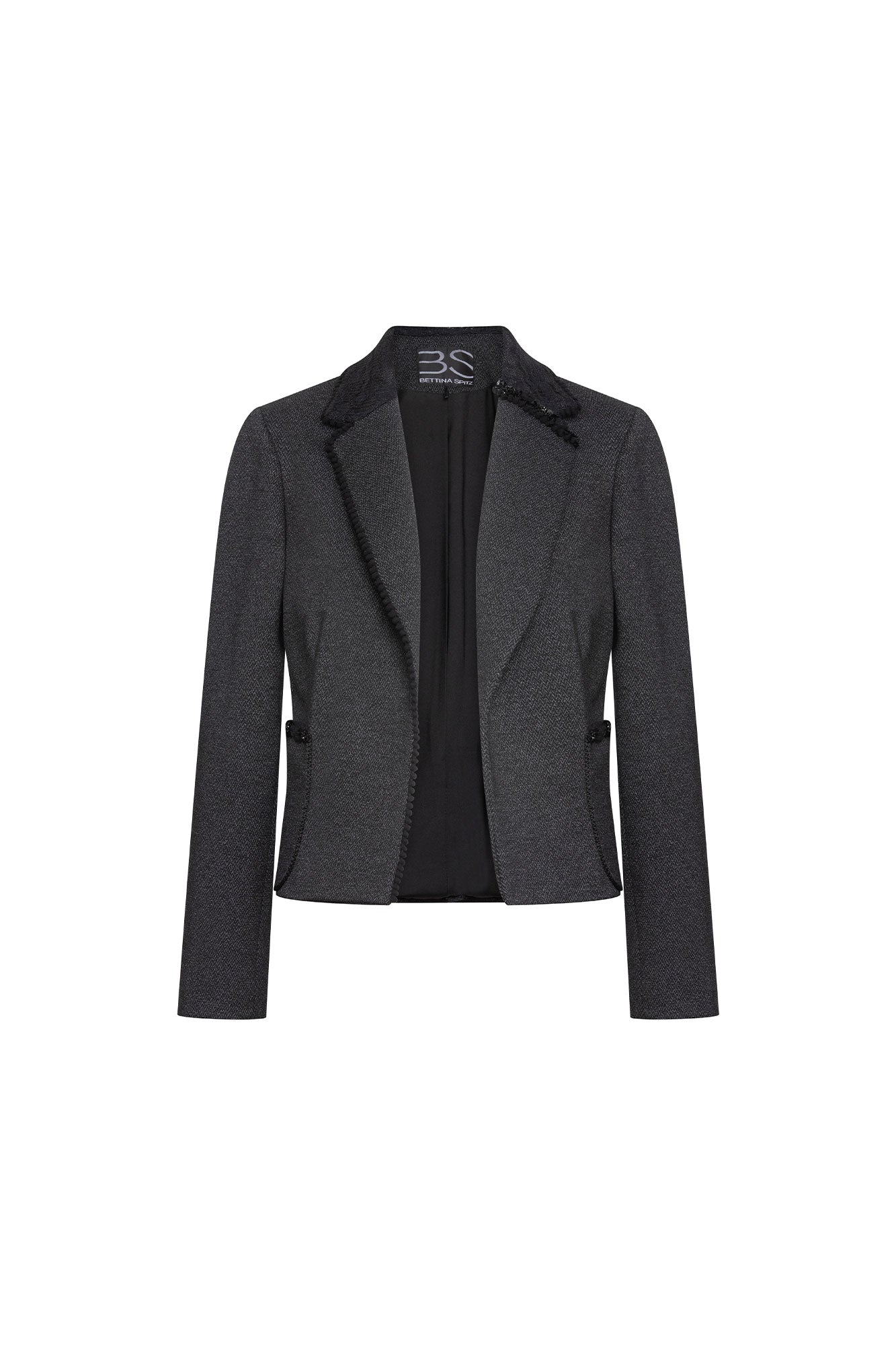 CHAQUETA EMILY ML RANDA FLORES NEGRO